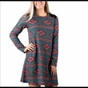 Simply Southern Aztec print Dress, NWOT size M